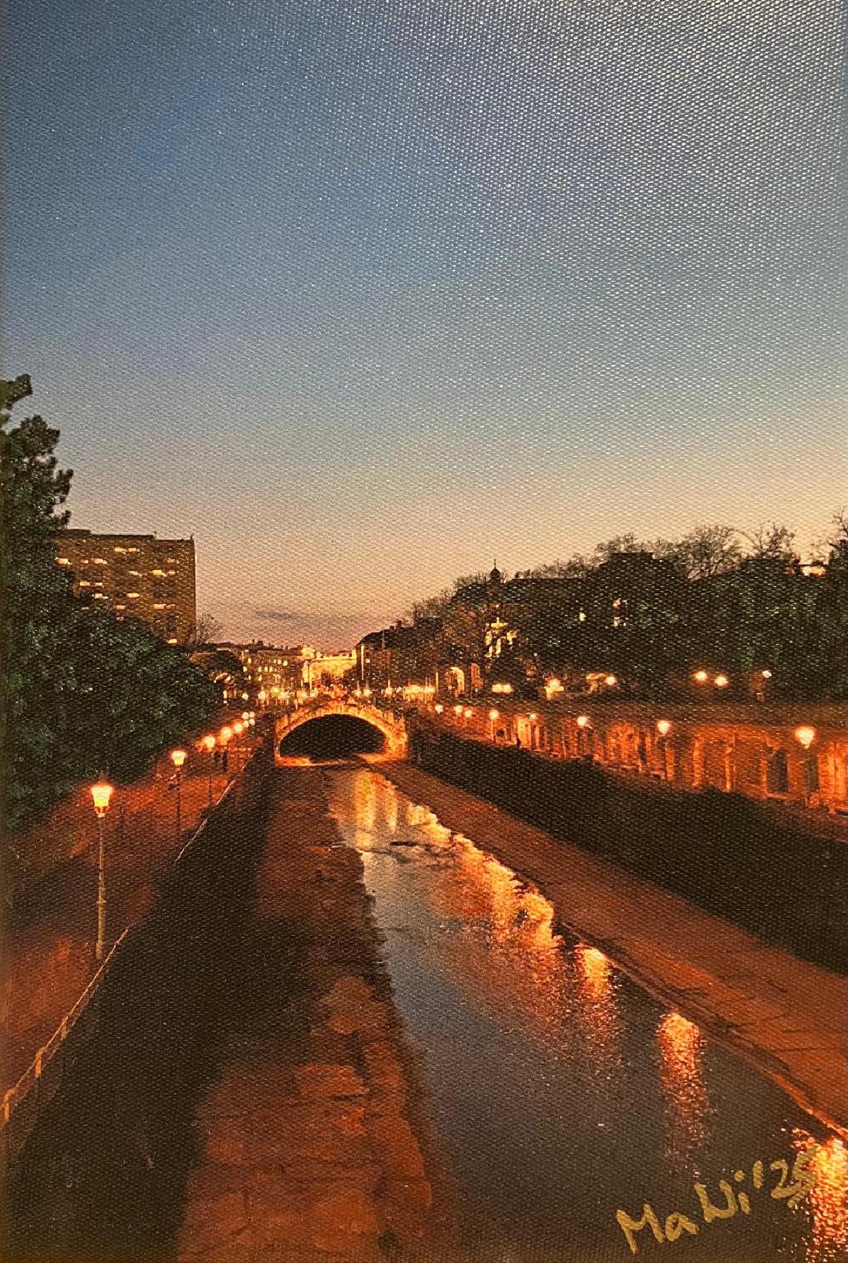 Wienfluss bei Nacht