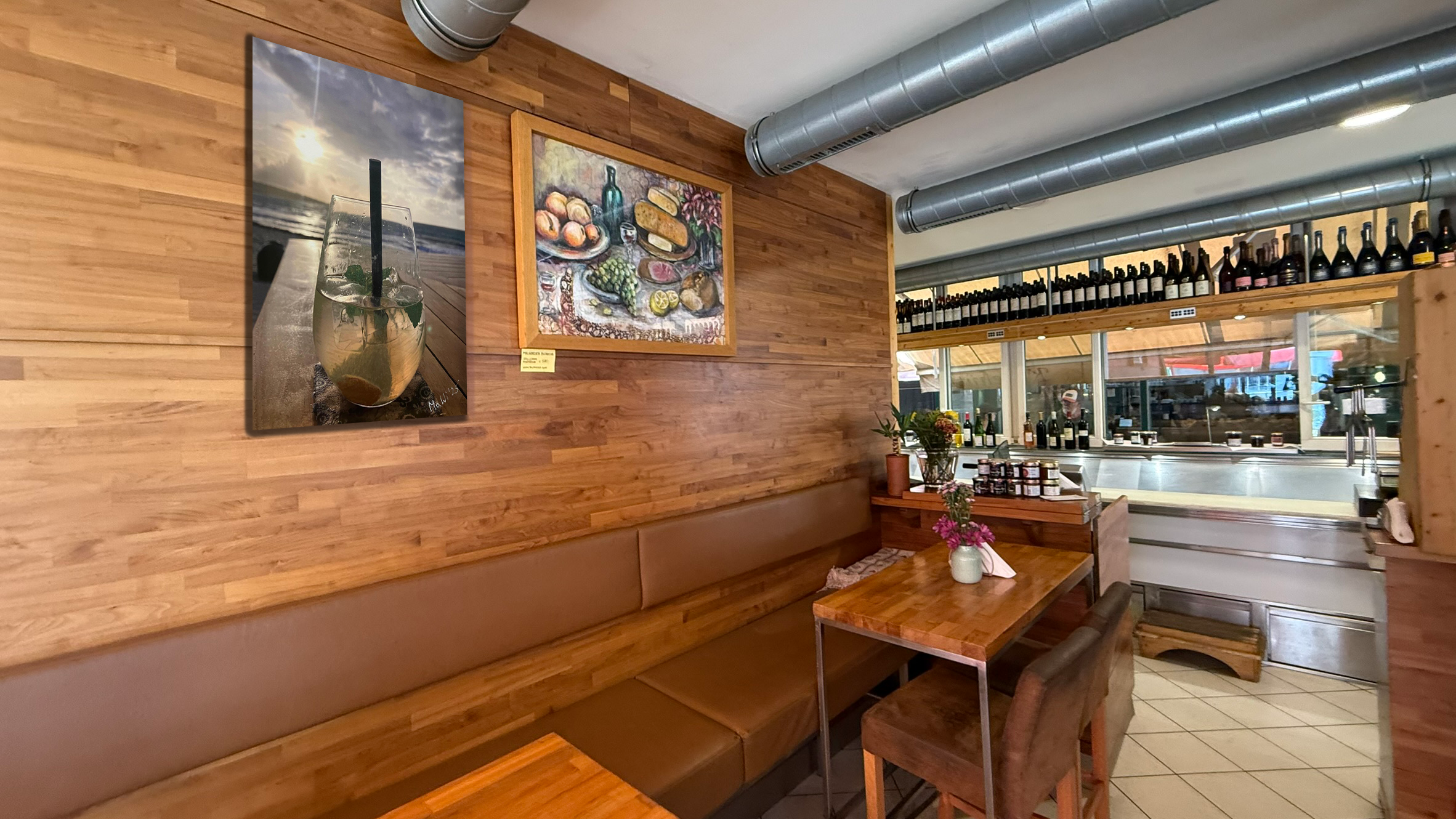 Käsehütte mit Glas