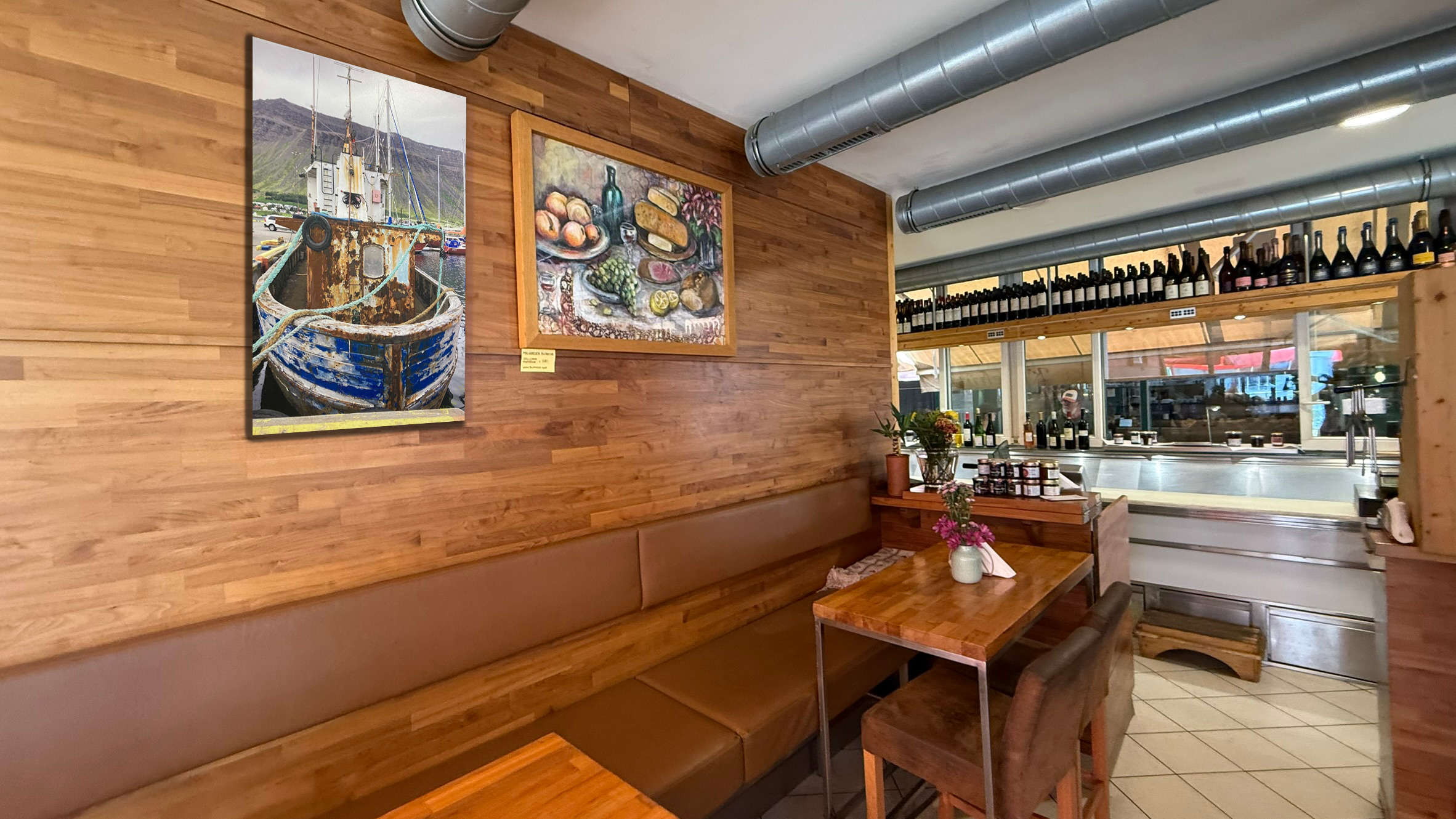 Käsehütte mit Boot