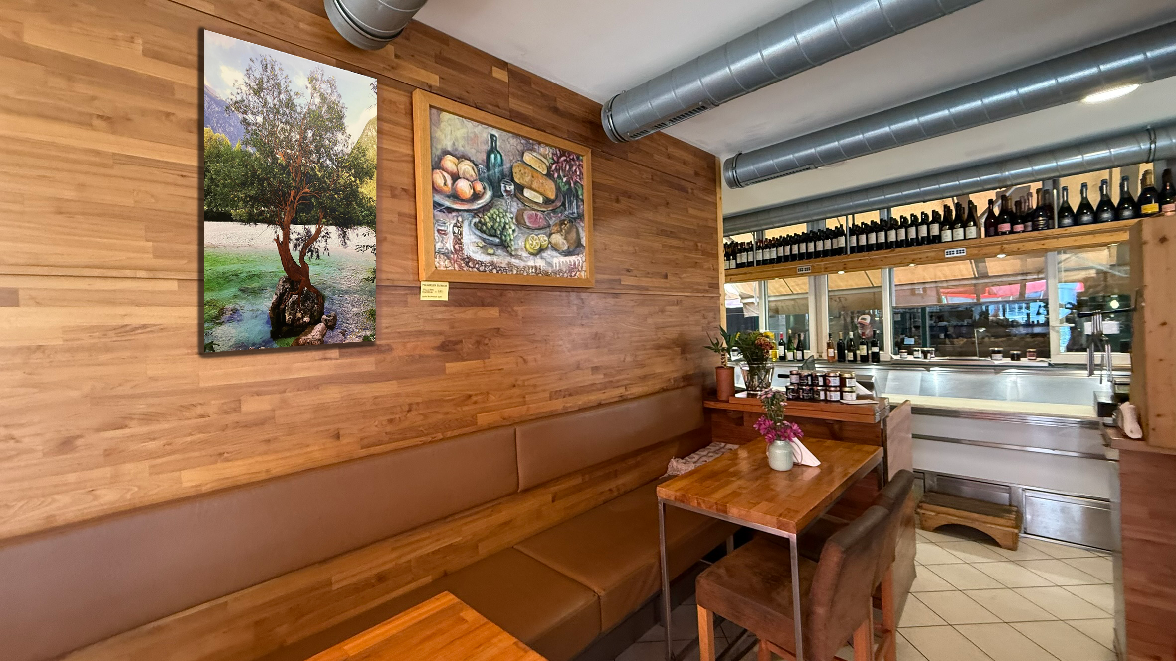 Käsehütte mit Kupferbaum