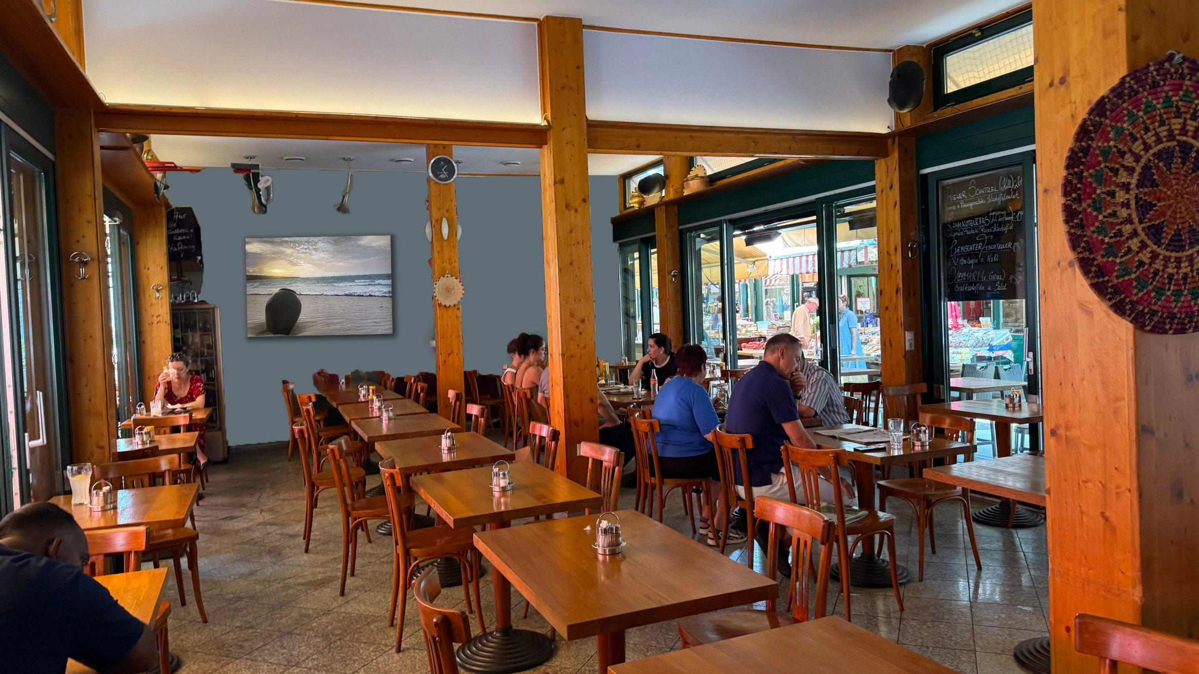 Papas Bali auf Glatter Wand